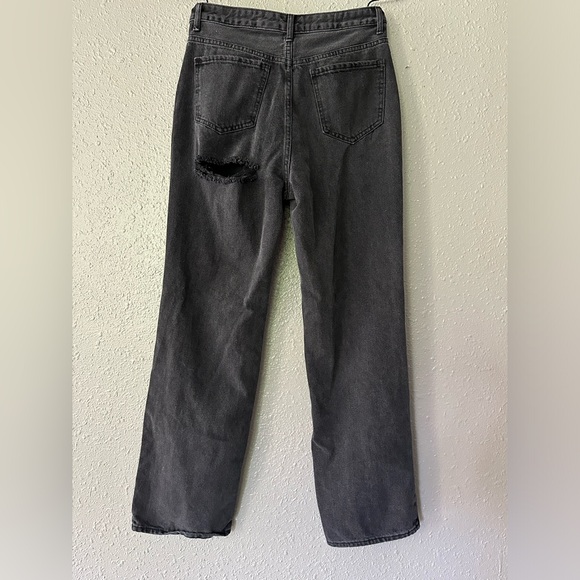 S.O.N.G Black High Rise Distressed Straight Leg Jeans Size 9/29 Woman’s Jeans - Picture 9 of 11